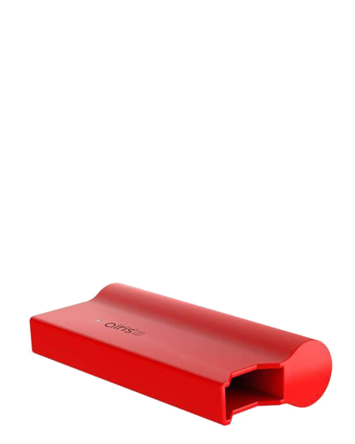 Airistech Airis J Vaporizer in Red, Portable Zinc Alloy Design, Side View on White Background