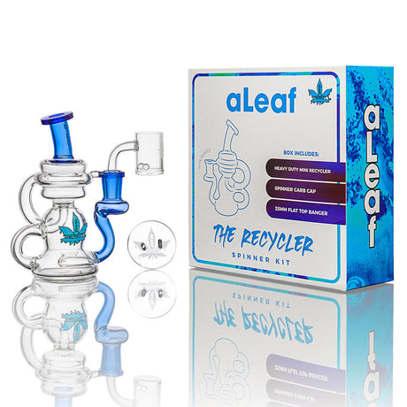 aLeaf Recycler Rig Spinner Kit with Banger Hanger Design, 90 Degree Joint, and Box
