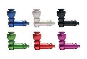 Compact Aluminum Pipes with Lids in Various Colors - Side View - Portable for Dry Herbs