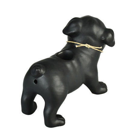 Art of Smoke Pug Life Ceramic Pipe, Black, Novelty Dog Design with Carry Bag