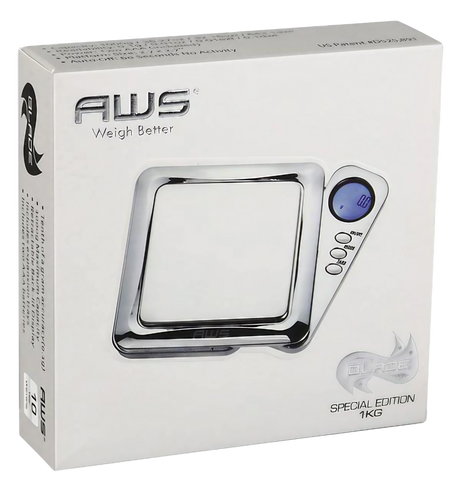 AWS Blade Scale with Silicone Mat, 1000g x 0.1g, compact design, front view on white background