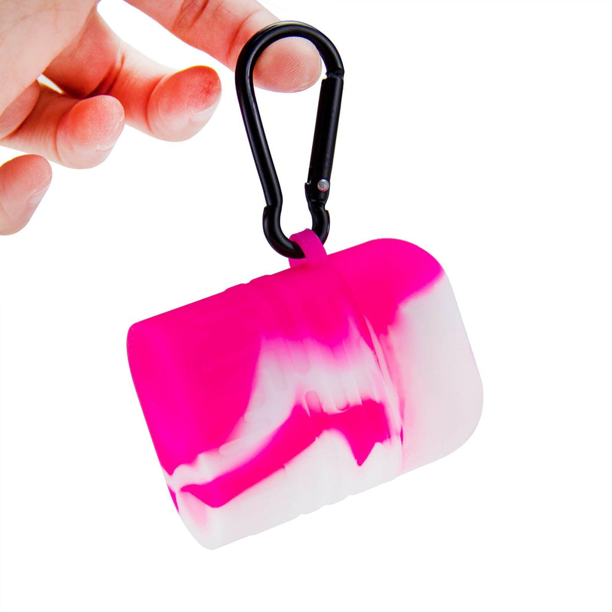 PILOT DIARY Silicone Dugout One Hitter Set in Pink, with Carabiner Clip, Handheld Size