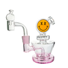 Goody Glass Big Face Mini Rig 4-Piece Kit in Pink with Percolator, Front View on White Background