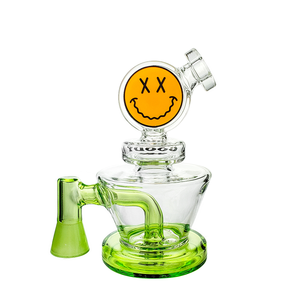 Goody Glass Mini Big Face VR Dab Rig with 4 Hole Disc Perc