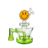 Goody Glass Big Face VR Vape Rig in Slime Green with Novelty Design - Front View