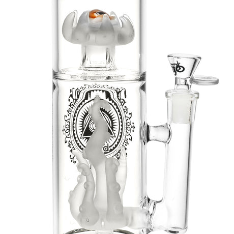 BIIGO Frosted Tentacles Water Pipe, 14.75" tall, 14mm female joint, with intricate percolator design