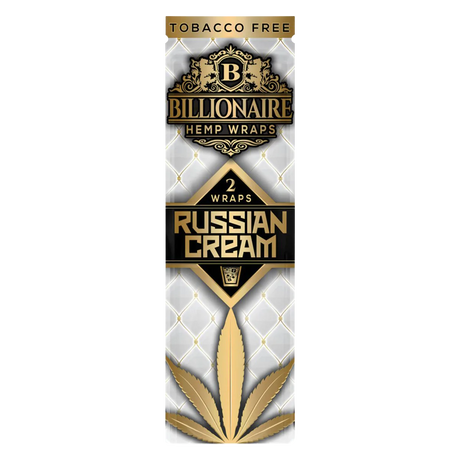 Billionaire Hemp Wraps Russian Cream 25 Pack Front View for Dry Herbs