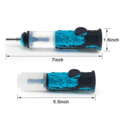 PILOT DIARY Silicone Honeycomb Honey Straw 7" with measurements, top and side views