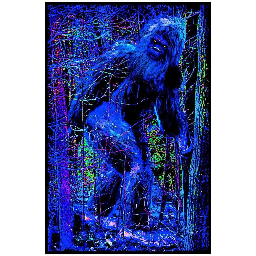 24"x36" Blacklight Poster featuring a vibrant psychedelic design, perfect for home decor