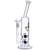 EVOLUTION Blaze Perc Dab Rig with Percolator, Black & White Design, Front View