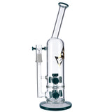 EVOLUTION Blaze Perc Dab Rig with Straight Design and Percolator, 14.5" Height, Front View