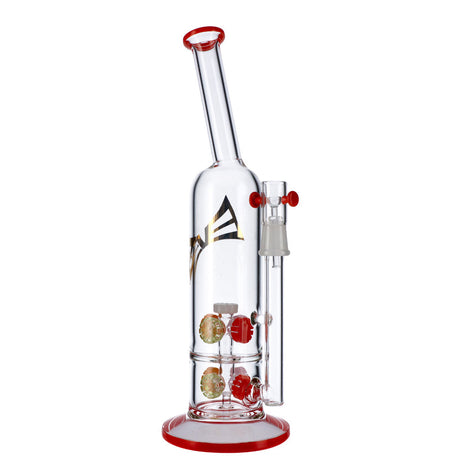 EVOLUTION Blaze Perc Dab Rig with Straight Design and Percolator, Front View on White Background