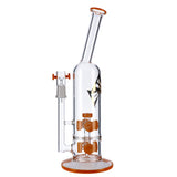 EVOLUTION Blaze Perc Dab Rig with Percolator, 14.5" Tall, Front View on White Background