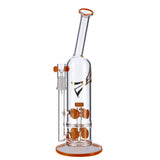 EVOLUTION Blaze Perc Dab Rig with Straight Design and Percolator, 14.5" Height, Front View