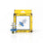 Honeybee Herb GHOST GLASS SLURPER CAP in blue, front view on retail packaging