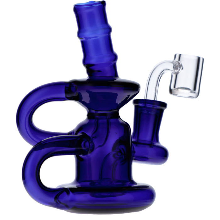 Blue Recycler Mini Water Pipe - 6in