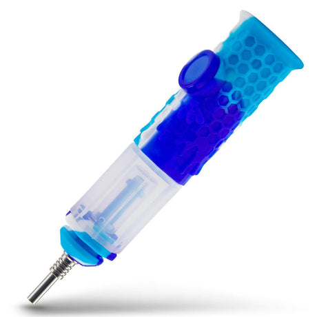 PILOT DIARY Silicone Honeycomb Honey Straw 7" in Blue - Durable & Portable