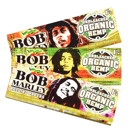 Bob Marley Hemp Rolling Papers 25-Pack, Organic Unbleached, Standard Size, Top View