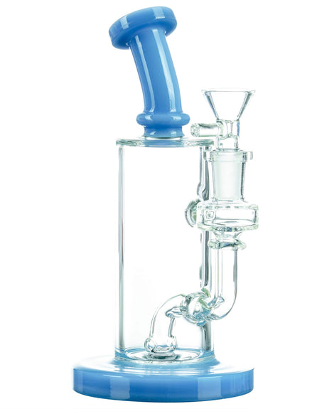 Bountiful Clouds Bent-Neck Bong in Purple Slyme, 8" Borosilicate Glass with Hole Diffuser