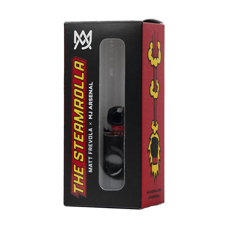 MJ Arsenal The Steamrolla hand pipe in packaging, side view, compact for easy travel