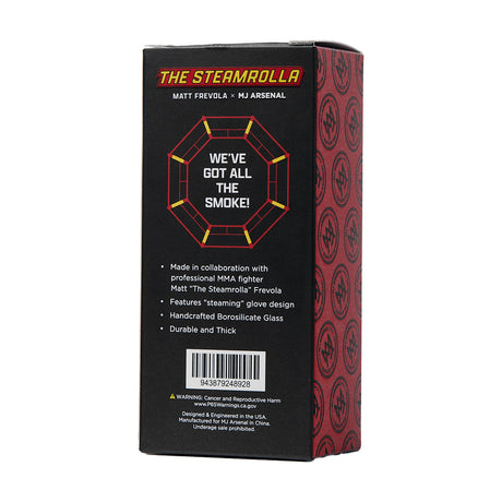 MJ Arsenal The Steamrolla packaging box side view highlighting collaboration with Matt Frevola