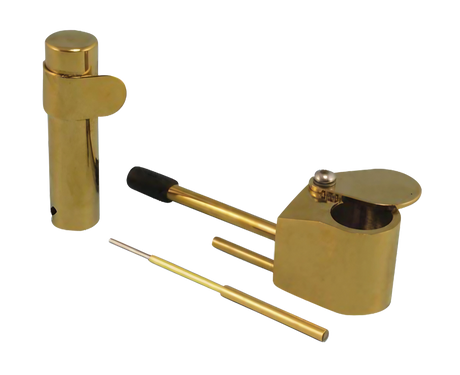 Brass Tobacco Pipe 3.25" with Cleaning Rod - Compact and Durable