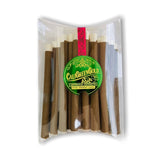 CaliGreenGold Brown Hemp Wraps 25-pack with Filter Tips, Front View on White Background
