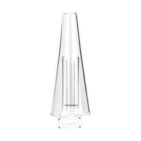 Randy's Elegant Glass Grip Bubbler - Clear, Heat-Resistant, Front View on White Background