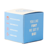 BigFun! Large Aluminum Grinder Packaging Box - Front View with Product Features