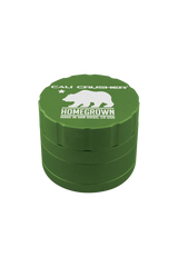Cali Crusher Homegrown 4-Piece Grinder in Green with Quicklock, Front View