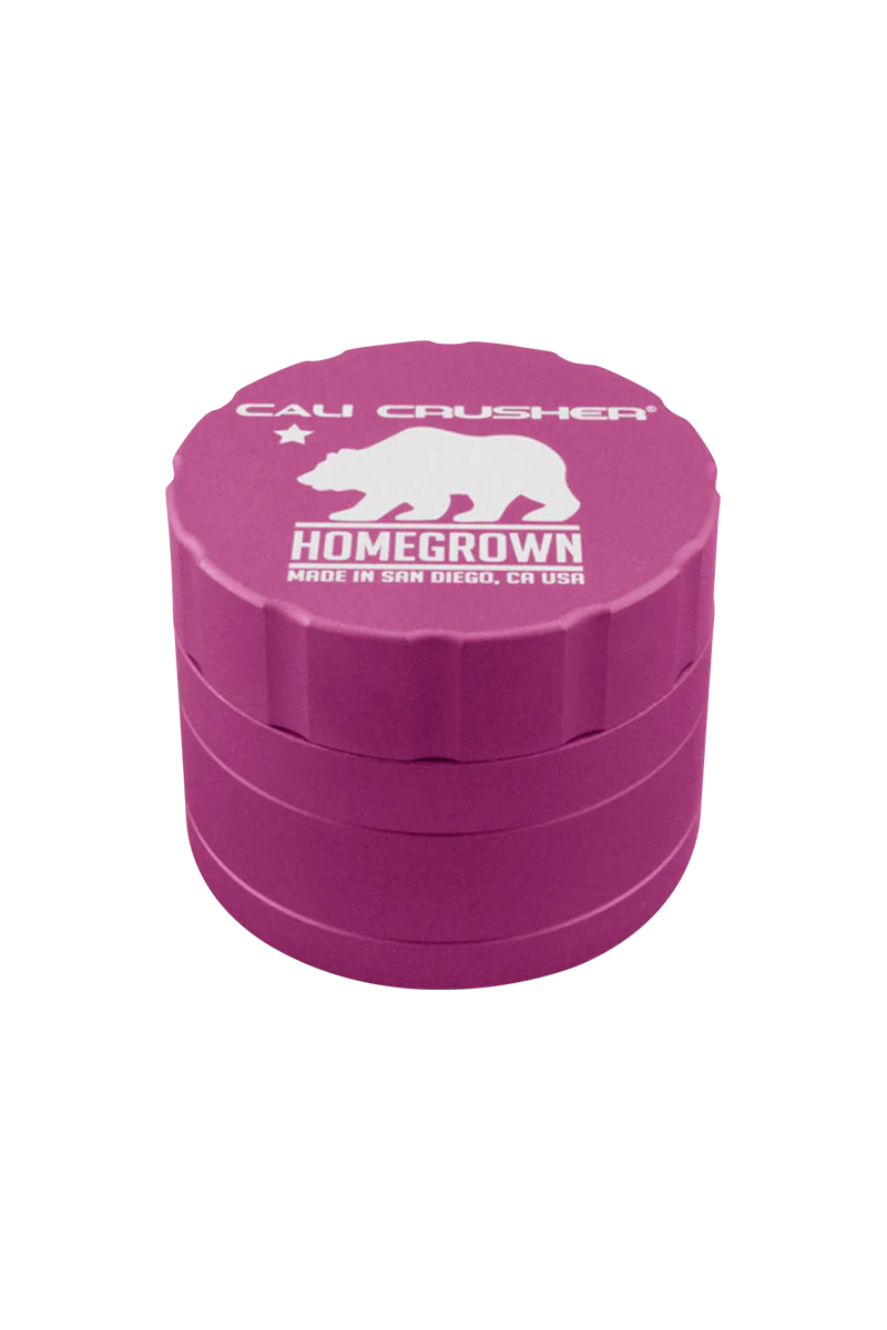 Cali Crusher Homegrown 4-Piece Grinder in Purple with Quicklock - Front View