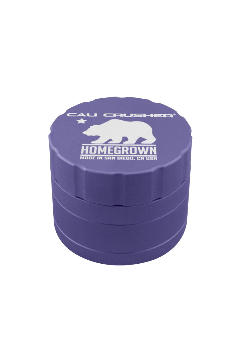 Cali Crusher Homegrown 4-Piece Grinder in Purple with Quicklock, Aluminum