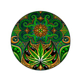 Cali Crusher Homegrown Phil Lewis Indica Grinder, 4pc with vibrant mandala design