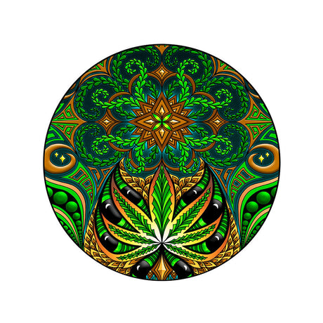 Cali Crusher Homegrown Phil Lewis Indica Grinder, 4pc with vibrant mandala design