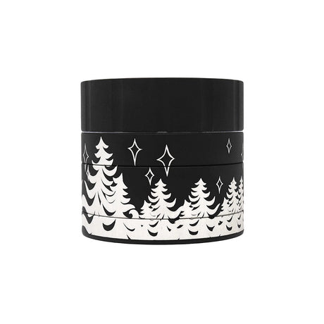 Cali Crusher Homegrown Phil Lewis Jackalope Grinder, 4pc, with artistic tree design - Front View