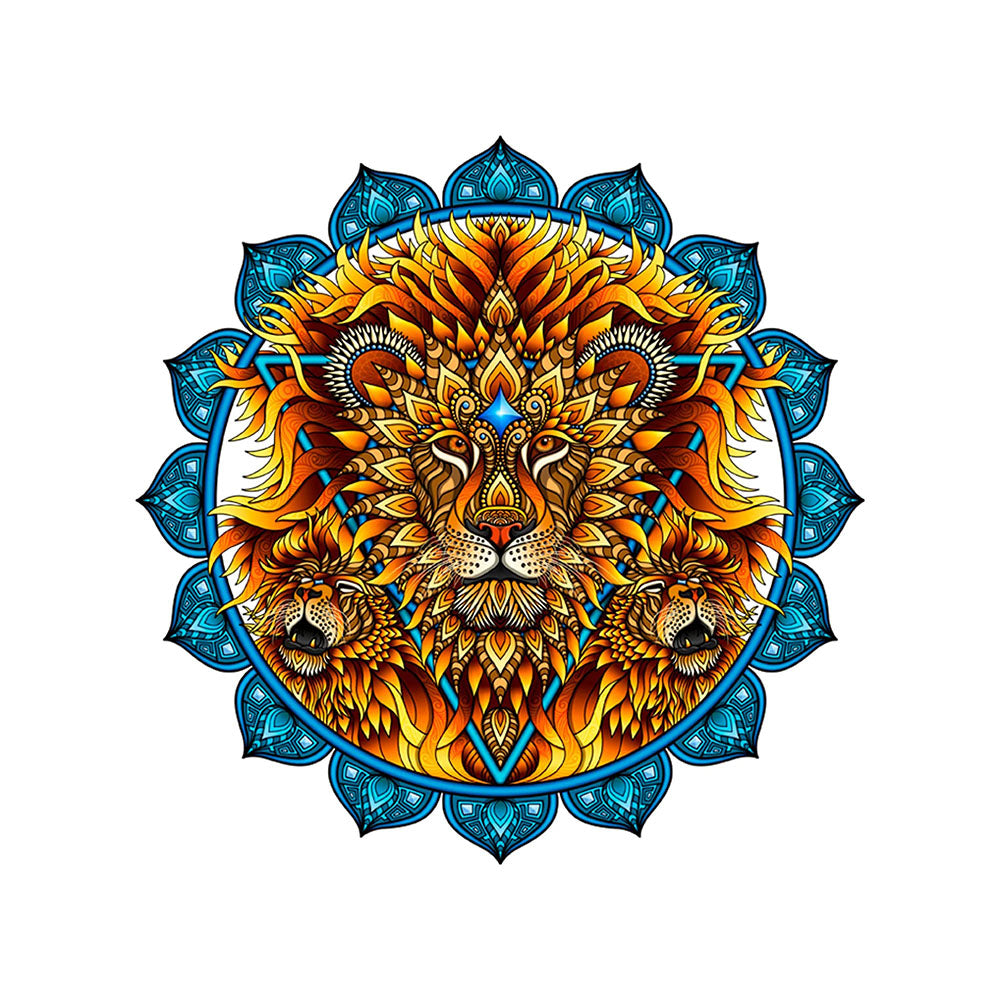 Cali Crusher Homegrown Phil Lewis Lion Grinder artwork, 4-piece metal grinder, vibrant colors