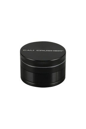 Cali Crusher O.G. 2" Black 4-Piece Grinder for Dry Herbs, Top View on White Background