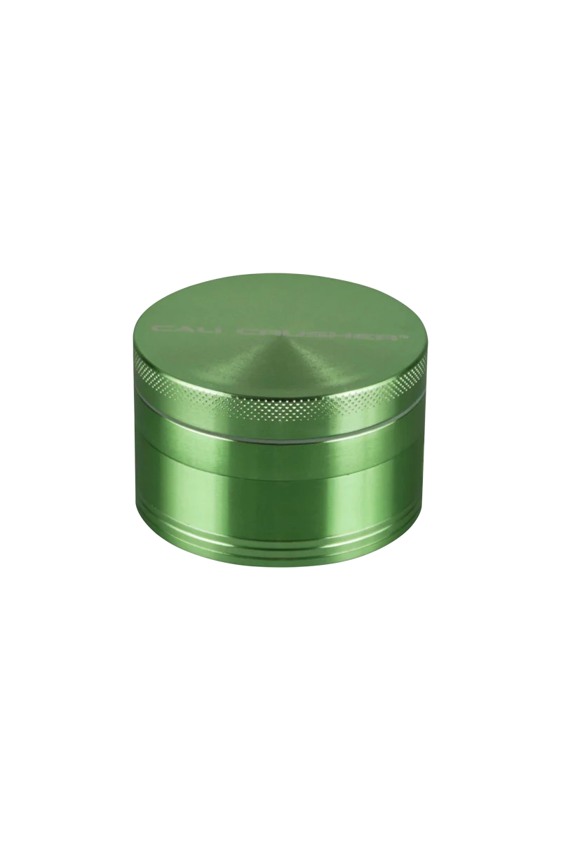 Cali Crusher O.G. 2" 4-Piece Grinder in Green - Top View, Aluminum Build, for Dry Herbs