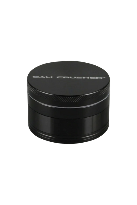 Cali Crusher O.G. 2.5" Black 4-Piece Grinder for Dry Herbs, Front View on Seamless White Background