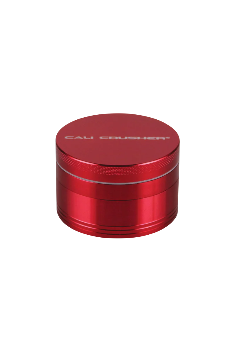 Cali Crusher O.G. 2.5" Red 4-Piece Aluminum Grinder for Dry Herbs, Top View