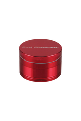 Cali Crusher O.G. 2.5" Red 4-Piece Aluminum Grinder for Dry Herbs, Top View
