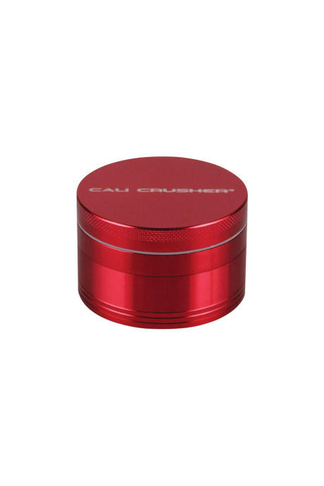 Cali Crusher O.G. 2.5" Red 4-Piece Aluminum Grinder for Dry Herbs, Top View