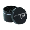 Cali Crusher OG Slick 4-Piece Nonstick Grinder in Black, Open View Showing Teeth