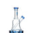 Calibear Bell Rig in Blue - Compact 6" Beaker Dab Rig with Borosilicate Glass, Front View