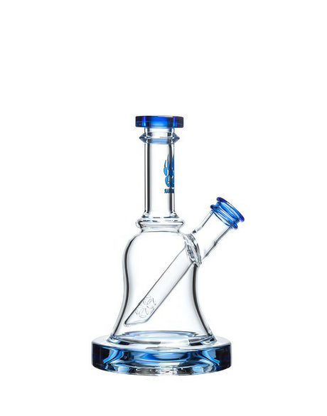 Calibear Bell Rig in Blue - Compact 6" Beaker Dab Rig with Borosilicate Glass, Front View