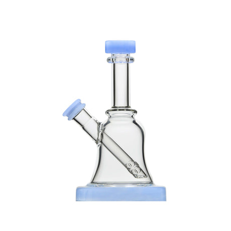 Calibear Bell Rig in Milk Blue - Compact Beaker Dab Rig with Borosilicate Glass, Front View