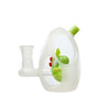 Calibear Frosted Yoshi Egg Bong in Milky Green with Quartz Bowl - Front View