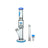 Calibear Sol Straight Tube Bong in Milk Blue with Thick Glass and Beaker Base, Front View