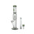 Calibear Sol Straight Tube Bong in Transparent Black with Heavy Wall Design and 16" Height