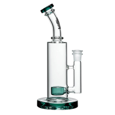 Calibear Straight Can Bong with Showerhead Percolator, 14.5mm Female Joint, Front View on White